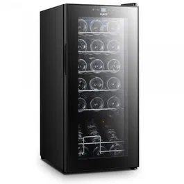 Racitor pentru vinuri SRV55CRC, 50 L, 18 sticle, Afisaj electronic, 5 rafturi cromate, Negru