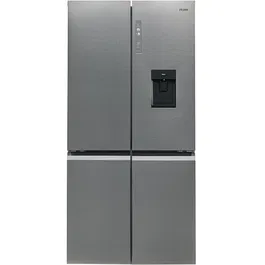 Side by side Cube HAIER HTF-520IP7, 4 usi, compresor inverter, clasa F, Total No Frost (air surround), 525 L, H 190 cm, Sistem Antibacterian, display LED extern, Super Cooling/Super Freezing/Holiday, Dispenser apa, Aparat de gheata, culoare inox