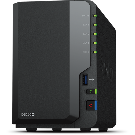 Network Attached Storage DS220+ DiskStation cu procesor Intel Celeron J4025 2GHz, 2-Bay, 2GB DDR4