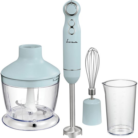 Mixer vertical Fram FHBL-RAC1200BL, 1200W, viteza variabila, functie Turbo, motor DC, capacitate tocator: 500 ml, capacitate cana de mixare: 600 ml, Bleu