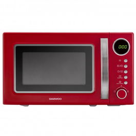 Cuptor cu microunde Daewoo KOR-6S2BR-1, 20 l, 700 W, 10 niveluri de putere, 8 programe predefinite, Rosu