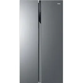 Frigider Side by Side HAIER HSR3918ENPG, compresor inverter, clasa E, Total No Frost (multi air flow), 528 L, H 177 cm, display LED extern, Super Cooling/Super Freezing/Holiday, culoare silver