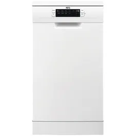 Masina de spalat vase AEG FFB62427ZW, SatelliteClean, AirDry Pro Clean, Deschidere automata a usii, clasa E, 9 seturi, inverter, 45 cm, Alb