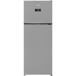 Frigider cu doua usi Beko B3RDNE504HXB, 477 l, No Frost, HarvestFresh, Display, AeroFlow, XXL Bottle holder, Clasa E, H 186,5 cm, Metal Look