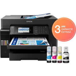 Multifunctionala Epson EcoTank L15160, Inkjet, Color, format A3, duplex, fax, retea, wireless