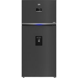 Frigider cu doua usi Beko RDNE650E40DZXBRN, 630 l, Neo Frost, Everfresh+, HarvestFresh, AeroFlow, ProSmart Inverter, Dozator apa, Clasa E, H 187 cm, Dark Inox