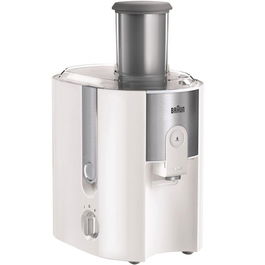 Storcator de fructe Braun J500WH, 900W, recipient suc 1.25 l, recipient pulpa 2 l, 2 viteze, alb