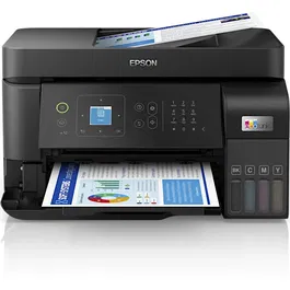 Multifunctional inkjet color CISS Epson L5590, (Print, Copy, Scan, Fax) dimensiune A4, 4 culori, viteza max 15ppm alb-negru, 8ppm color, rezolutie 1200x2400dpi, alimentare hartie 100 coli + 30 coli ADF