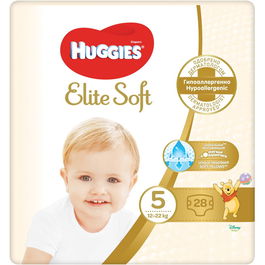 Scutece Huggies Elite Soft Jumbo 5, 12-22 kg, 28 buc