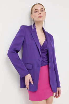 Patrizia Pepe Sacou Culoarea Violet, Un Singur Rand De Nasturi, Neted Dama, Panza
