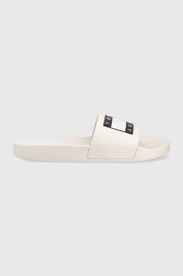 Tommy Jeans Papuci POOL SLIDE ESS Barbati, Culoarea Negru, EM0EM01191 Bărbaţi Alb, Sintetic