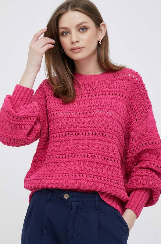 Tommy Hilfiger Pulover Femei, Culoarea Roz Dama