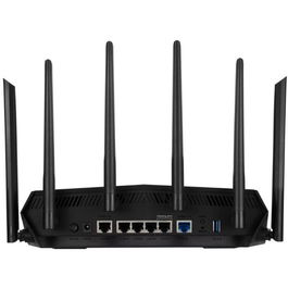 Router Gaming Wireless ASUS TUF Gaming-AX6000, AX6000, Dual-Band, Quad-Core 2.0GHz CPU, 256MB/512MB Flash/RAM, 2.5G dual-port, AiProtection Pro, Adaptive QoS, VPN Fusion, IPTV, OFDMA, MU-MIMO, Beamforming, Link Aggregation, Port forwarding, AiMesh