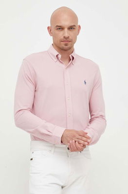 Down, Regular Polo Ralph Lauren Bărbaţi Roz, Bumbac, Casual