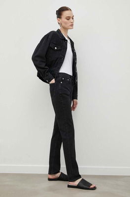 Samsoe Samsoe Jeansi Femei Medium Waist Dama Negru