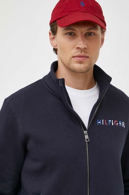 Tommy Hilfiger Bluza Barbati, Culoarea Albastru Marin, Cu Imprimeu Bărbaţi Bleumarin, Model Print