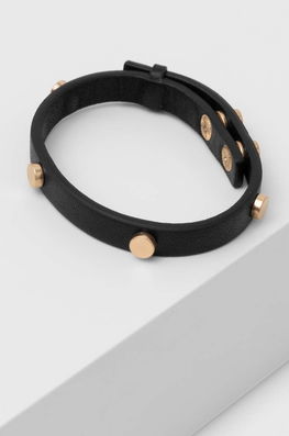 AllSaints Bratara De Piele Femei Dama Negru, Piele Naturala