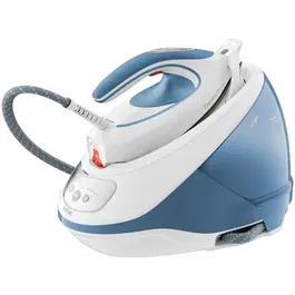 Statie de calcat Tefal Express Protect SV9202E0, 2800W, presiune 7.5 bari, rezervor 1.8L, talpa Durilium Airglide Autoclean, Alb&albastru