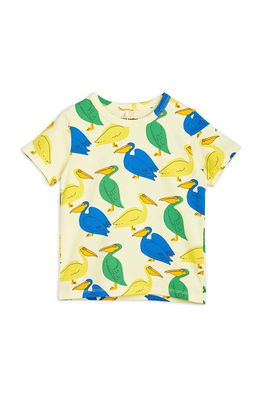 Mini Rodini Tricou Copii Culoarea Galben, Modelator, Cu Elastan