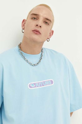 Preach Tricou Din Bumbac Cu Imprimeu Bărbaţi Albastru, Model Print