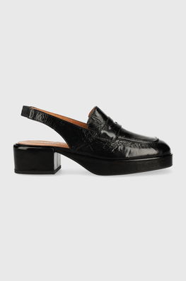 Jonak Pantofi De Piele VALERE CUIR BRILLANT Femei, Culoarea Negru, Cu Toc Drept, 3400140 Dama, Piele Patentata, Toc Gros