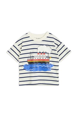 Mini Rodini Tricou De Bumbac Pentru Copii Culoarea Alb, Modelator, Model Print