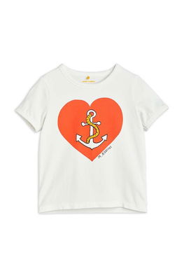 Mini Rodini Tricou Copii Culoarea Alb, Cu Imprimeu, Cu Elastan, Model Print
