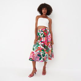 Mohito - Fustă cu model floral - Alb