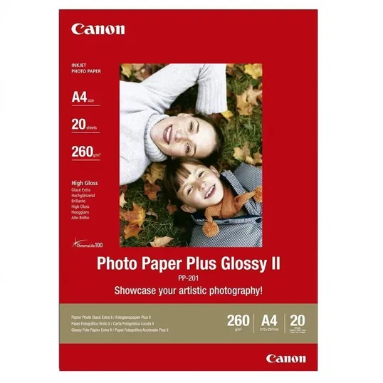 Canon PP-201, 20 sheets A4 photo paper 260g/m2, Photo Paper Plus Glossy II BS2311B019AA