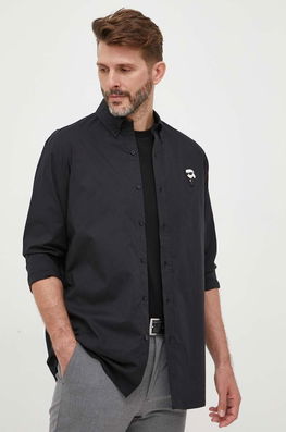 Down, Regular Karl Lagerfeld Bărbaţi Negru, Cu Elastan, Casual, Model Model Fin