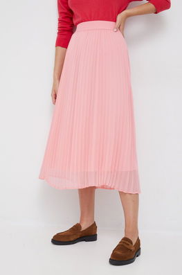 Joop! Fusta Culoarea Portocaliu, Midi, Evazati Dama, Panza, Casual