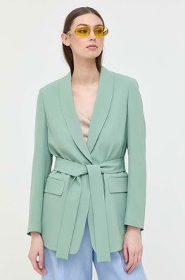 BOSS Sacou Culoarea Verde, Un Singur Rand De Nasturi, Neted Dama, Panza