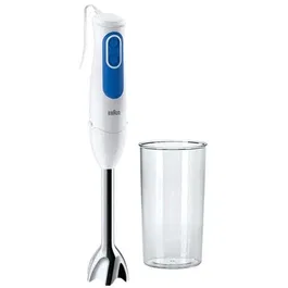 Mixer vertical Braun MQ3000WH Smoothie Plus, 700W, Pahar 0.6 l, 2 viteze, Alb/Albastru