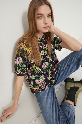 Bluza Commercial Medicine Dama Negru, Vascoza, Casual
