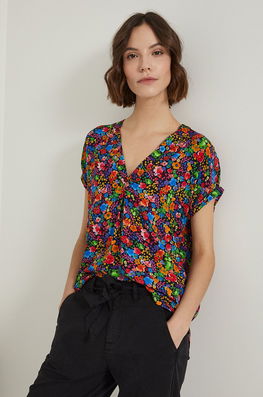 Medicine Bluza Femei, In Modele Florale Dama Multicolor, Vascoza, Casual, Model Flori