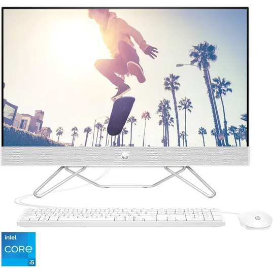 Sistem All-in-One HP cu procesor Intel® Core™ i5-1235U pana la 4.40 GHz, Alder Lake, 27, Full HD, IPS, 8GB, 512GB SSD, Intel® Iris® Xe Graphics, Free DOS