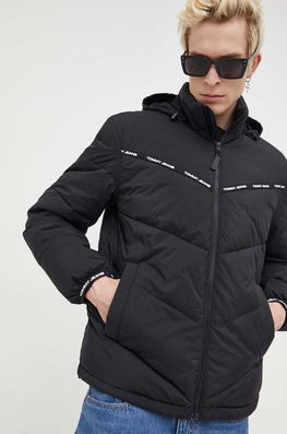 Tommy Jeans Geaca Barbati, Culoarea Negru, De Iarna Bărbaţi