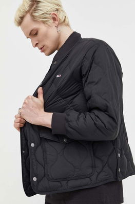 Tommy Jeans Geaca De Puf Barbati, Culoarea Negru, De Tranzitie Bărbaţi