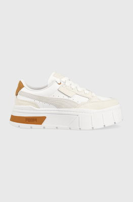 Puma Sneakers Din Piele Mayze Stack Luxe Wns Culoarea Alb Dama