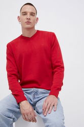 Cross Jeans Pulover De Bumbac Bărbați, Culoarea Rosu Bărbaţi