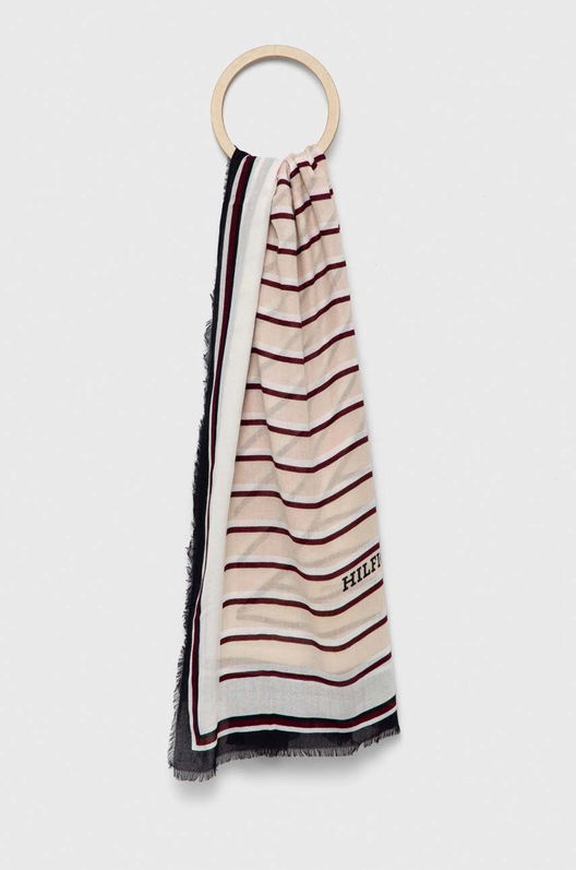Tommy Hilfiger Esarfa Femei, Culoarea Roz, Modelator Dama, Panza