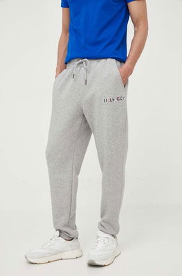 Tommy Hilfiger Pantaloni De Trening Culoarea Gri, Melanj Bărbaţi, Tricotaj