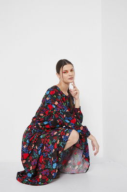 Bluza Commercial Medicine Dama Multicolor, Vascoza, Casual, Model Flori