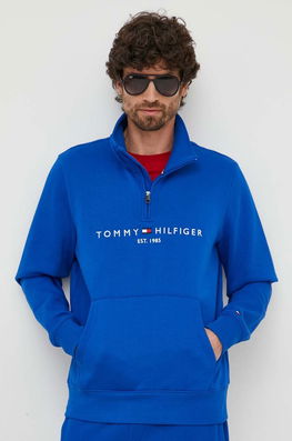 Tommy Hilfiger Bluza Barbati, Cu Imprimeu Bărbaţi Albastru, Model Print