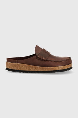 Birkenstock Slapi De Piele Naples Barbati, Culoarea Maro, 1025033 Bărbaţi