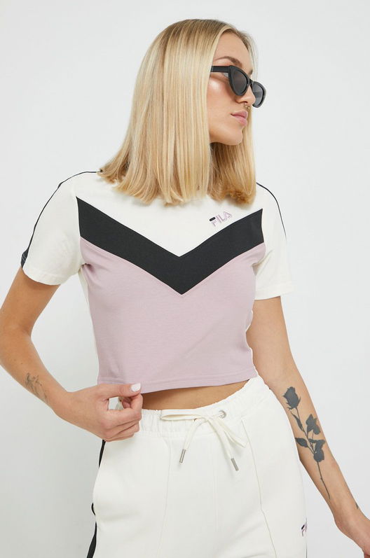 Fila Tricou Femei, Dama Multicolor, Cu Elastan, Model Imprimeu