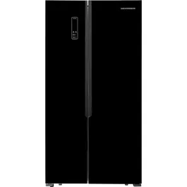 Side by side Heinner HSBS-H442NFBKE++, 436 l, No Frost, Clasa E, Display, H 176.5 cm, Negru