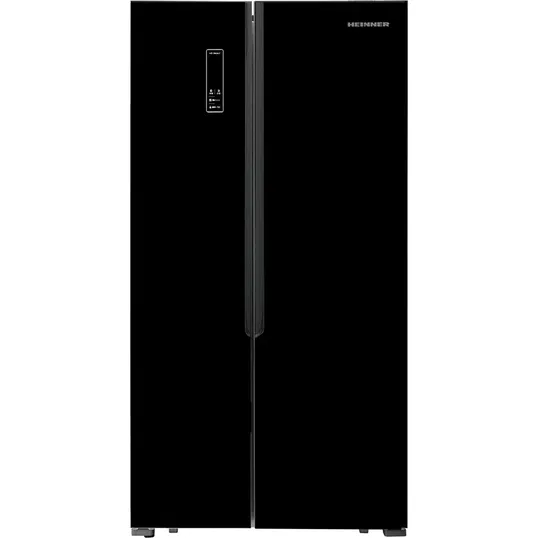Side by side Heinner HSBS-H442NFBKE++, 436 l, No Frost, Clasa E, Display, H 176.5 cm, Negru