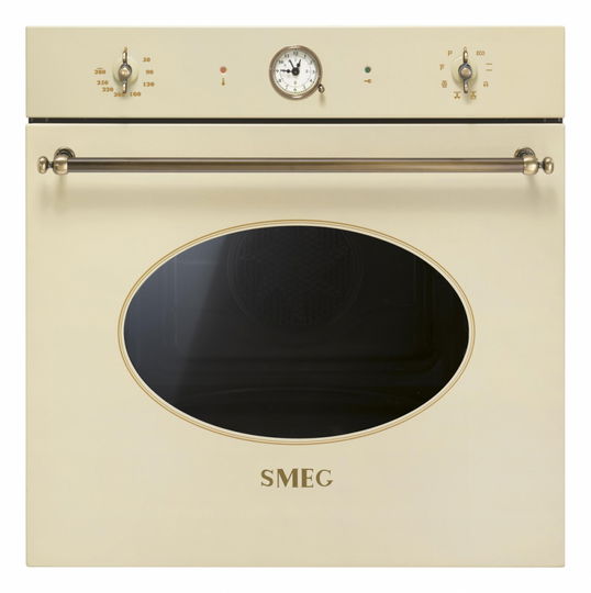 Cuptor incorporabil electric Smeg Colonial SFP805PO, crem, retro, pirolitic