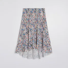 Sinsay - Fustă midi cu imprimeu floral - Multicolor
